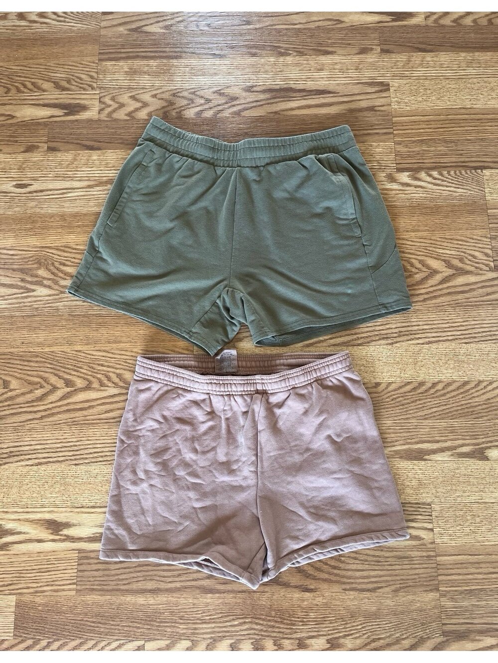 Gymshark and skims sweat shorts. Size Large.